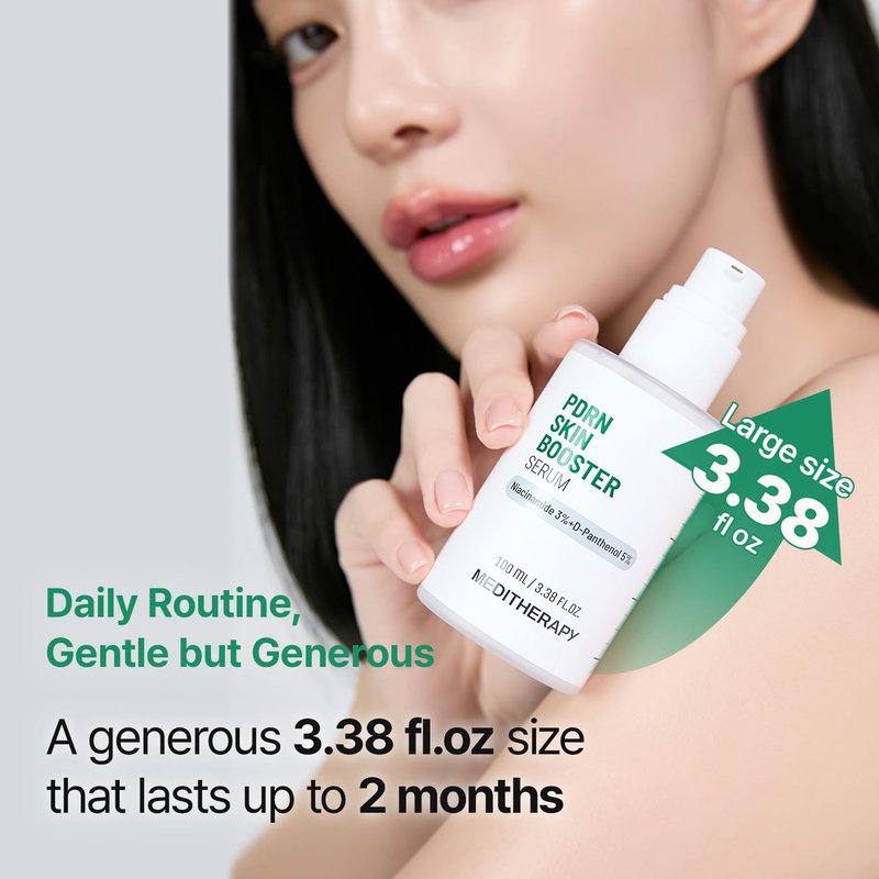 Meditherapy Centella PDRN Skin Booster Serum – Plant-based PDRN & D-Panthenol for Redness Relief and Rejuvenation, Gentle Cica Facial Serum for Sensitive Care, Korean Skin Care, 3.38 fl.oz