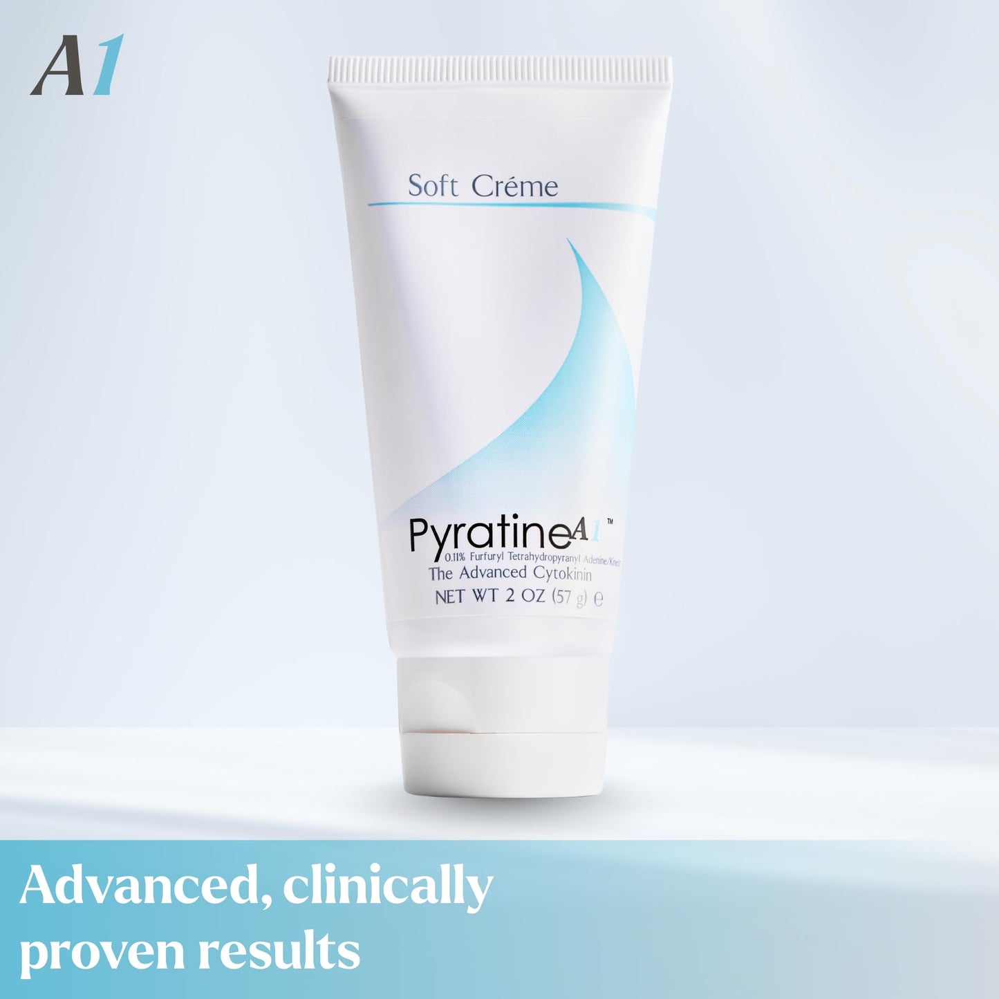 Advanced Pyratine A1 Soft Crème - Cytokinin Antiaging & Rosacea Treatment - Skin Cream Reduces Facial Redness, Acne Lesions, Spider Veins, Fine Lines, Wrinkles, & Mottled Hyperpigmentation - 2 oz.