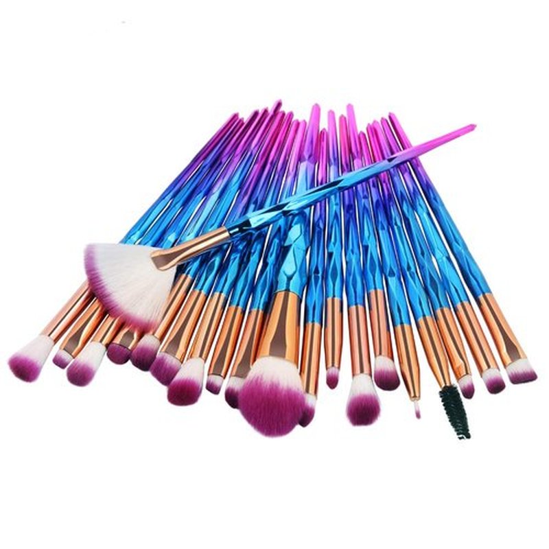 KOLIGHT 20pcs Cosmetic Makeup Brushes Set Eyeshadow Lip Brush for Beautiful Female (purple)
