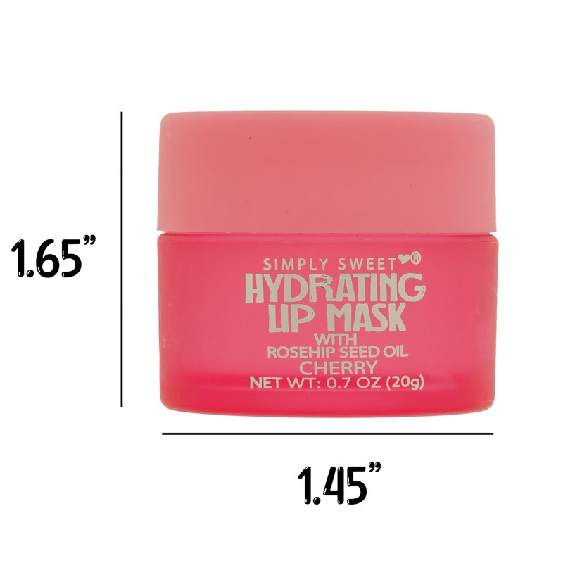 4pc Lip Mask Collection - Hydrating Lip Masks w/Rosehip Seed Oil | Flavored Lip Care Set for Soft, Smooth Lips
