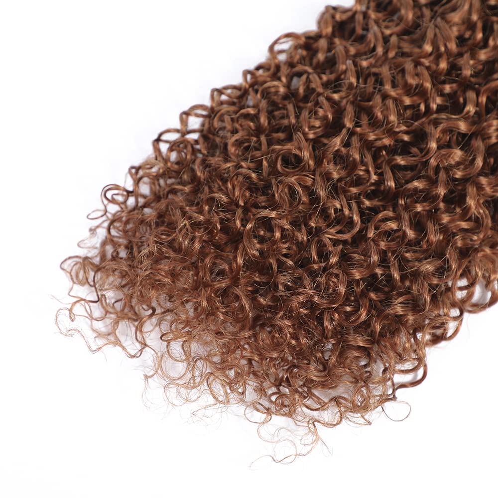 30 32 34 Inch DiexrLamx Hair Color #30 Bundles Human Hair Light Brown Curly Bundles Brazilian Virgin Hair 3 Bundles Color #30 Kinky Curly Human Hair Bundles Brown Bundles Hair Weave