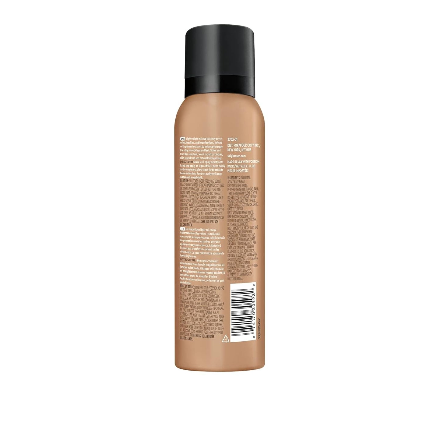 Sally Hansen Airbrush Legs, Leg Makeup Lotion, Deep 4 Oz, Pack of 2