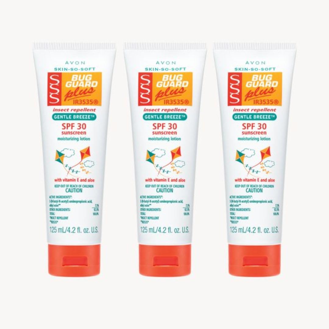 AVON SSS Bug Guard Plus IR3535 Gentle Breeze SPF 30 Lotion - 3 Pack