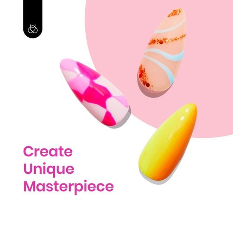 Beetles Neon Gel Nail Polish Set - 23 Pcs Glitter Hot Pink Yellow Orange Blue Clear Sparkle Soak Off UV Gel with Base Glossy&Matte Top Coat Gel Nail Polish DIY Manicure Rainbow Nails Gift for Women