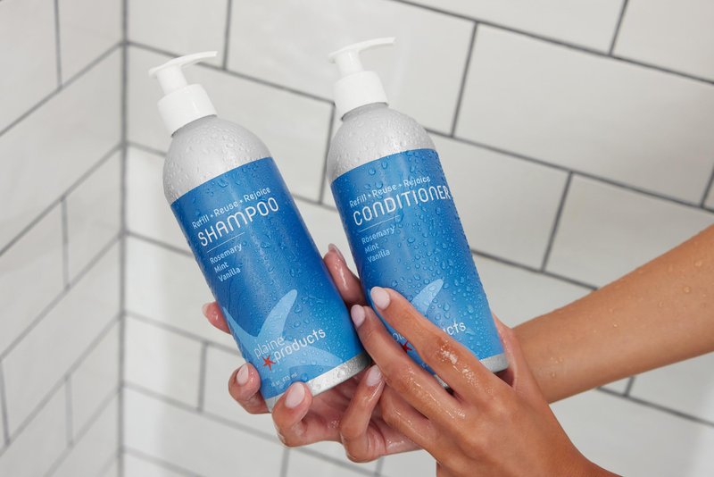 Eco-Friendly Shampoo - Rosemary, Mint, Vanilla - Sulfate Free, 16oz (Refillable Bottle with pump)