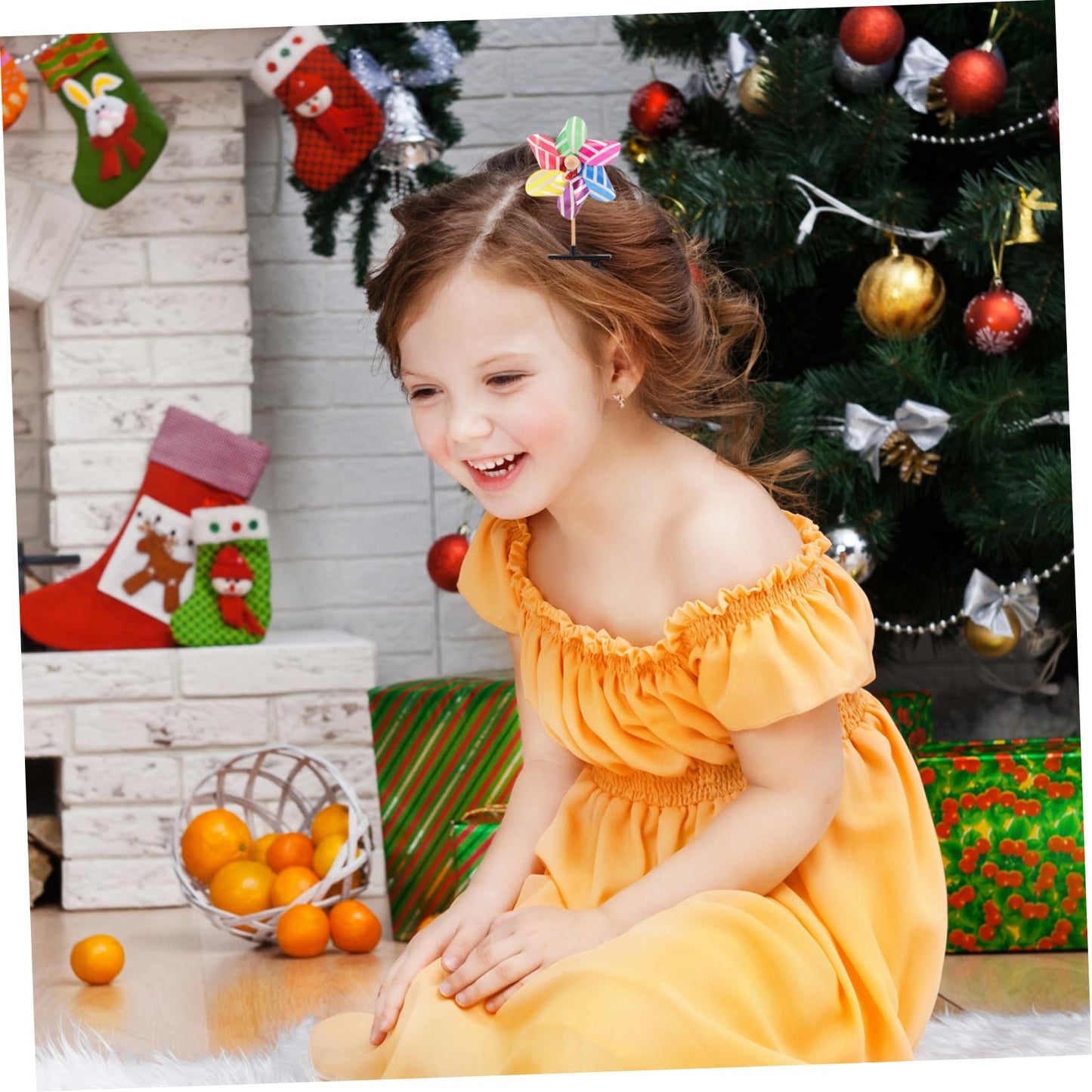 72 Pcs Windmill Hairpin Holiday Hair Clips Girls Hair Accessories Hair Barrettes Pinwheel for Hair Decorative Hairpins Hair Clips for Girls Duckbill Hair Clips Barrettes for Women