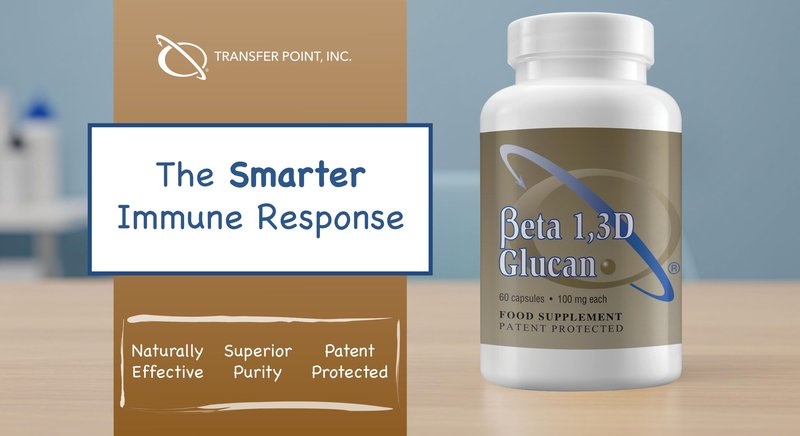 Transfer Point Yeast-Derived Beta 1,3D Glucan (1,3/1,6 B-Glucans) 200mg, Minimum 85% Beta Glucan Content, Non-GMO, Vegetarian, All-Natural Immune Support, 60 Capsules