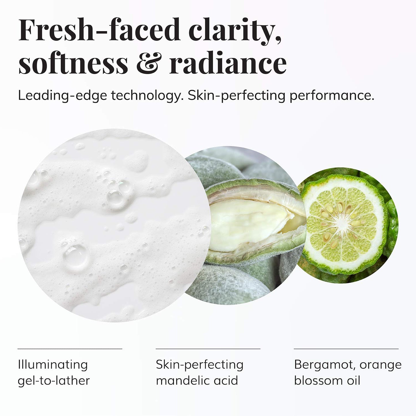 Le Mieux Brightening Cleanser - Face Wash with Vitamin C, Mandelic Acid & Antioxidant Glutathione for Soft Glowing Skin, No Parabens or Sulfates (6 oz / 180 ml)