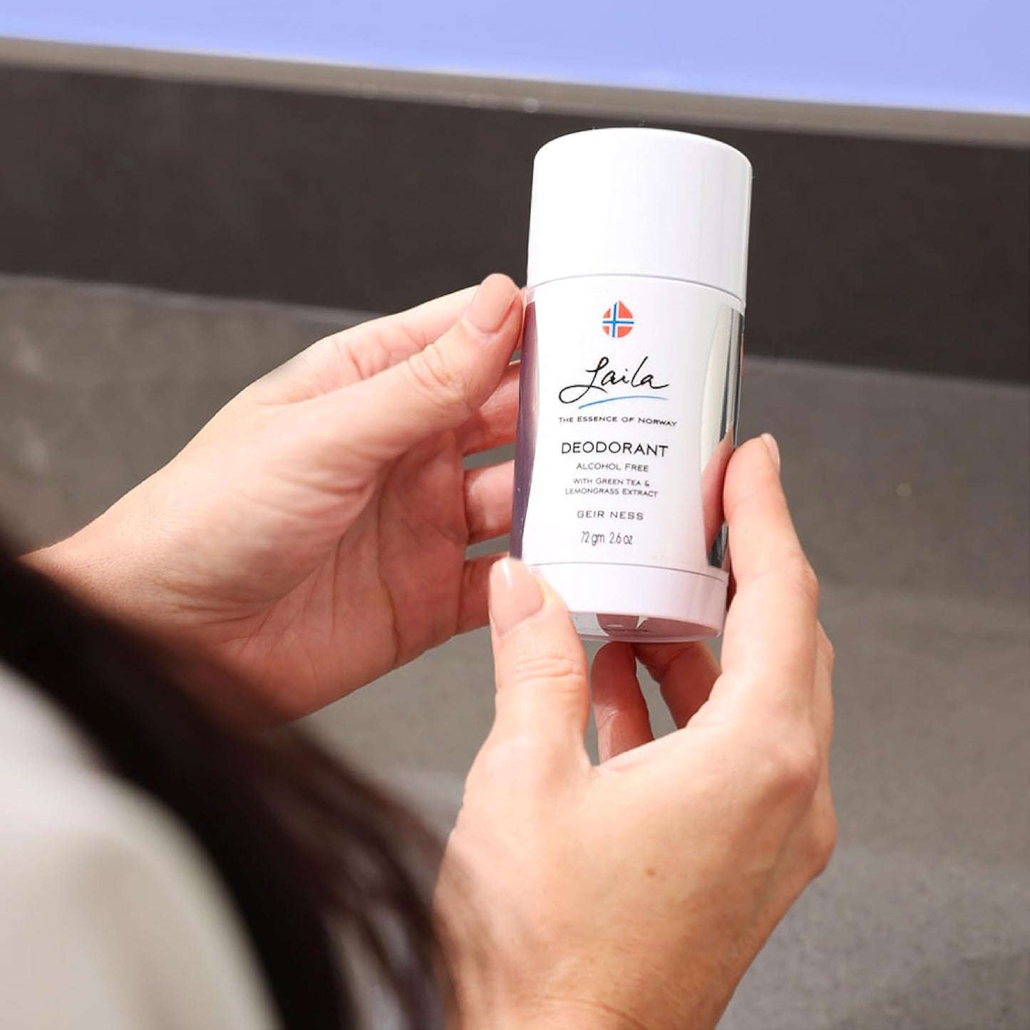 Geir Ness Laila Deodorant - With Green Tea And Lemongrass Extracts - Alcohol And Aluminum Free for Sensitive Skin - Long Lasting Fresh and Clean Scent