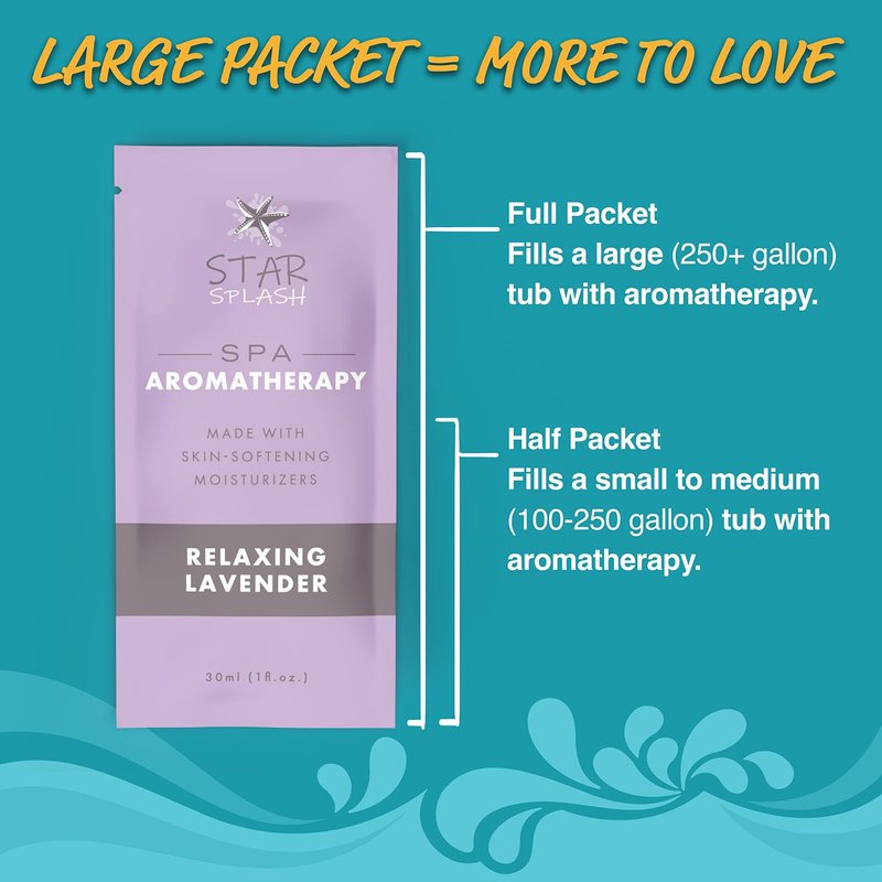 STAR SPLASH Hot Tub Aromatherapy Multipack - Set of 24 Relaxing Bath or Spa Scents Including Lavender, Eucalyptus Mint, Vanilla, Coconut Yuzu, and More - Paraben-Free, Hot Tub Accessories for Adults