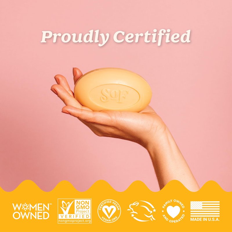 South Of France SoF Triple Milled Bar Soap - With Coconut Oil & Organic Shea Butter- Vegan & Non GMO- Free From Phthalates, Sulfates & Parabens- Lemon Verbena - 6 oz Bar 6 Bars