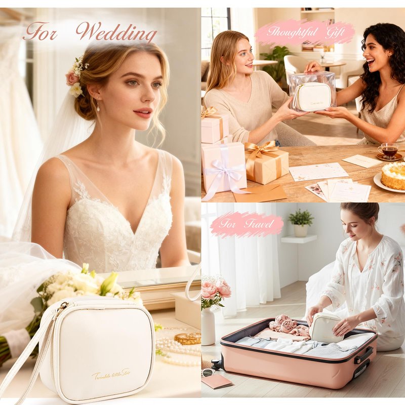 Women's Wedding Emergency Kit for Bride, Bridal Emergency Kit for Wedding Day, Weddings Personal Care Survival Set, Must-Have 40+ Essentials Items Daily Women Travel Kit with Makeup Bag for Team Bride