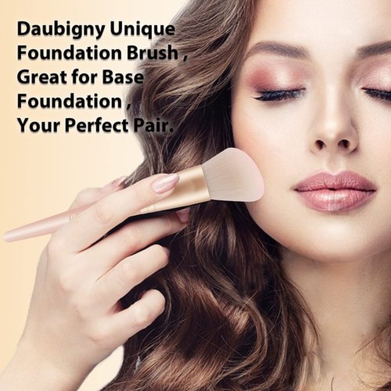 Makeup Brushes,Daubigny 16Pcs Silver Premium Synthetic Makeup Brush Set with Professional Foundation Brushes Powder Concealers Eye shadows Blush Makeup Brush for Perfect Makeup(Pink)