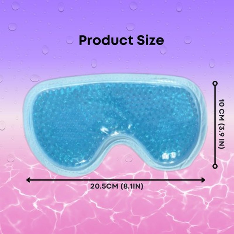 Cooling and Heating Gel Bead Eye Mask - Reusable Eye Mask with Cooling Gel for Puffiness, Migraines, Headaches & Post-Surgery Relief - Cold Eye Mask for Puffy Eyes & Relaxation (Blue)