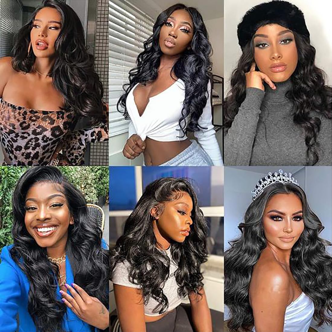 Body Wave Bundles Human Hair 4 Bundles 18 20 22 24 inch 4 pack 12A Brazilian Virgin Weave Hair Extensions 100% Unprocessed Human Hair Bundles Quick Weave Bundles Natural Black