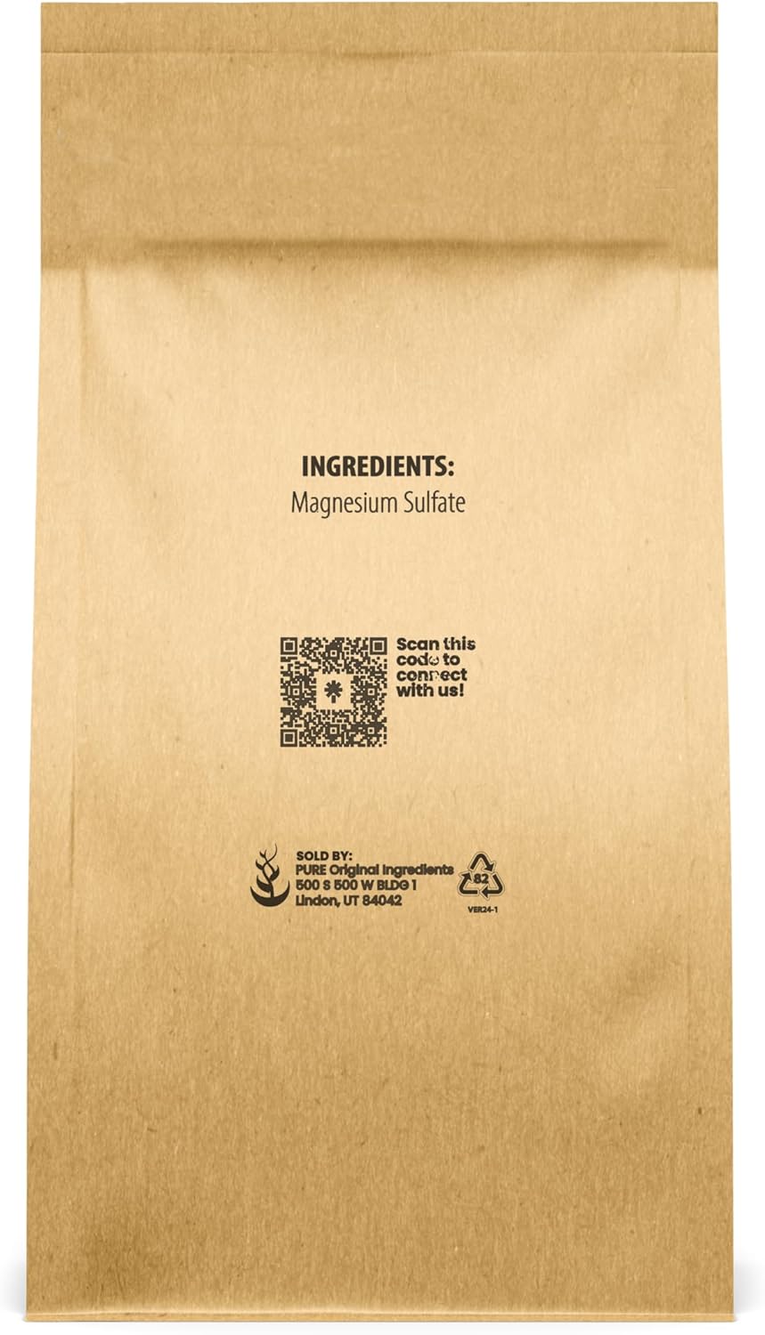 Pure Original Ingredients Epsom Salt (10 lb) Pure Magnesium Sulfate, Soaking Solution
