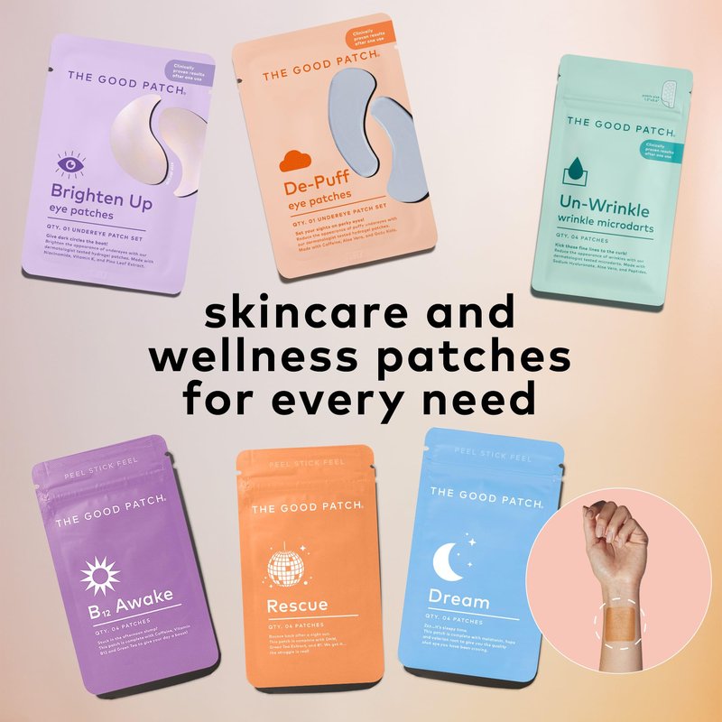 The Good Patch Un-Wrinkle Microdart Anti Wrinkle Patches for Crow’s Feet and Between Eyes, Made with Sodium Hyaluronate, Aloe Vera, Peptides, Clinically Proven (8 Total Microdart Patches)