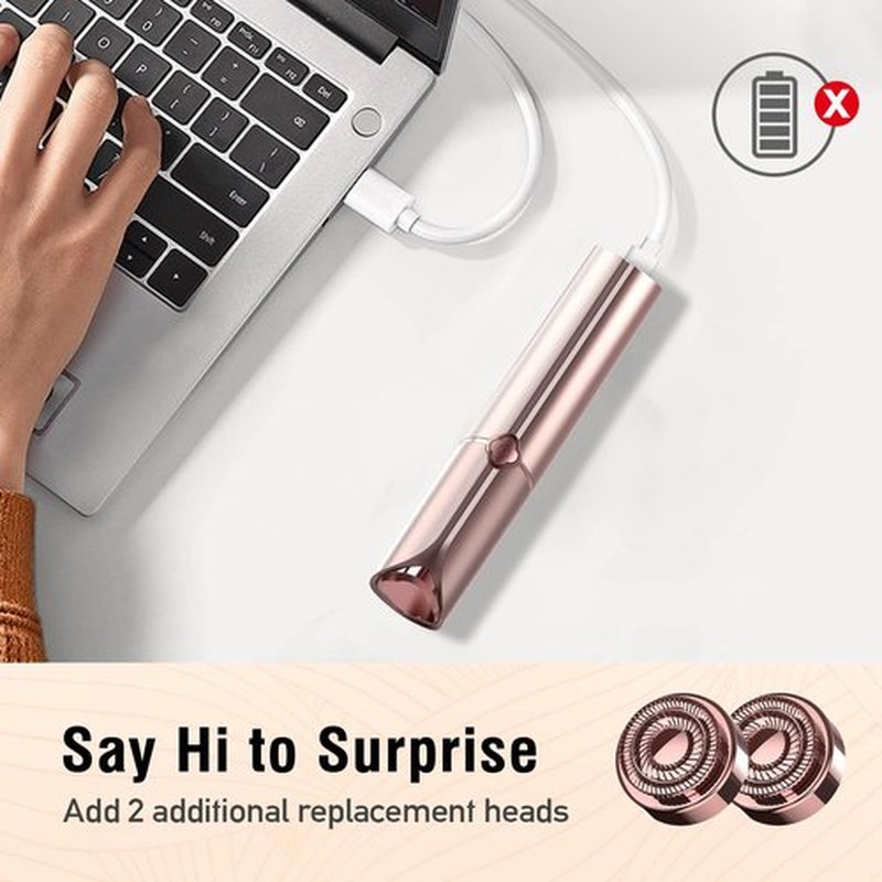 Facial Hair Removal for Women, Hair Removal Device(2023), SEIHAI Rechargeable Hair Remover for Women, Facial Hair Remover for Face, Upper Lip, Chin, Included 2 x Replacement Heads