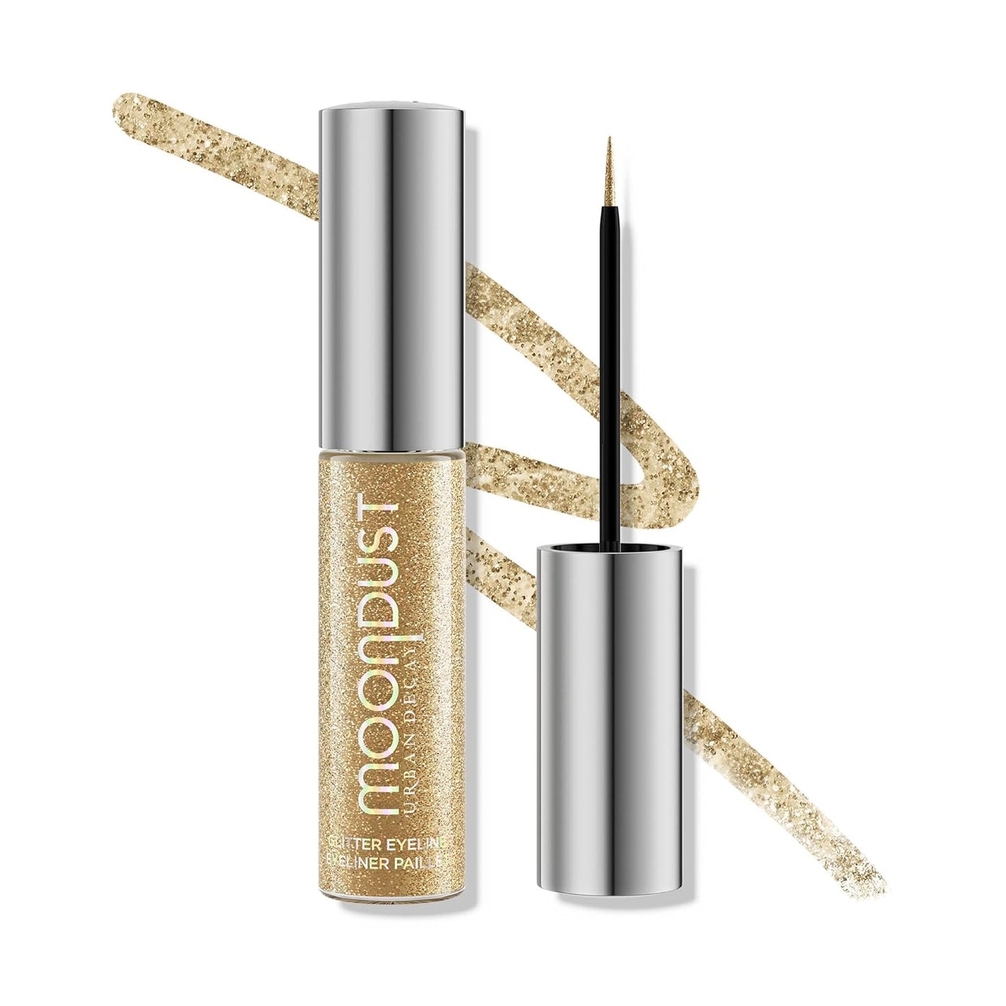 Urban Decay Moondust Liquid Glitter Eyeliner – Longwear Sparkle Liner & Eyeshadow Topper - Quick-Drying, Water-Based Formula – Buildable Shimmer Shades - Vegan Formula