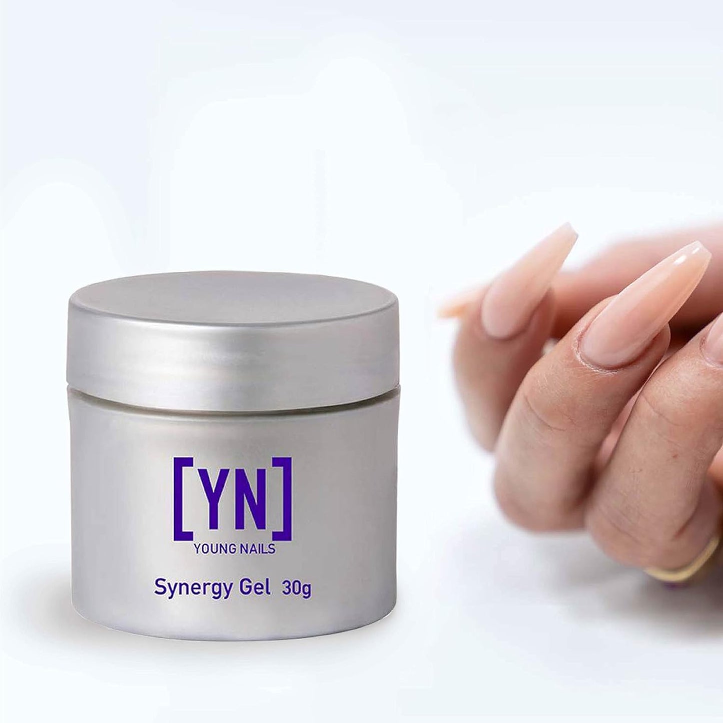 Young Nails Synergy Gel System, Building Gel - Hard Builder Gel, Superior Adhesion & Strength, Structured Nail Gel Builder - Build Gel, Clear, 15g