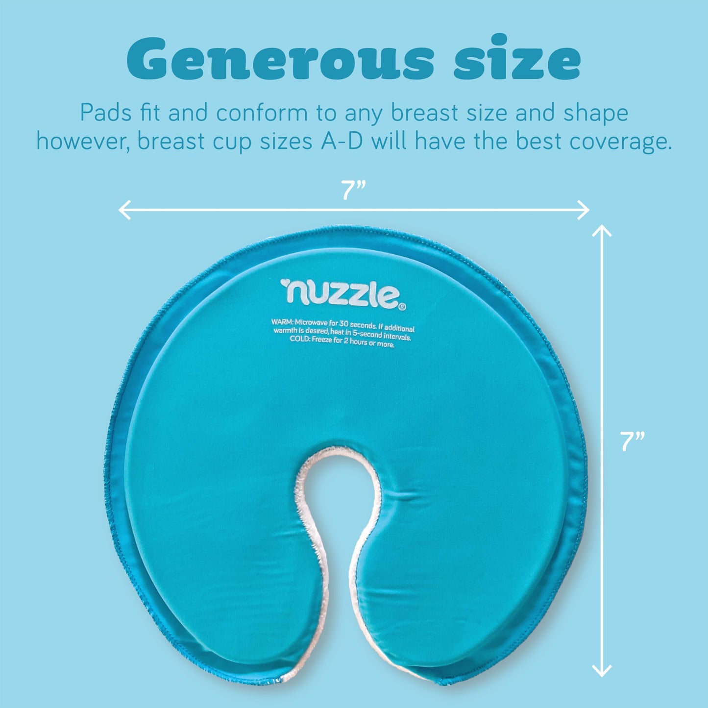 Breast Ice Packs for Breastfeeding - Hot & Cold Therapy Pads for Nursing & Clogged Milk Ducts, Mastitis & Engorgement – Boob Surgery Recovery – Soft Dual-Sided Gel Pads – 2 Pack