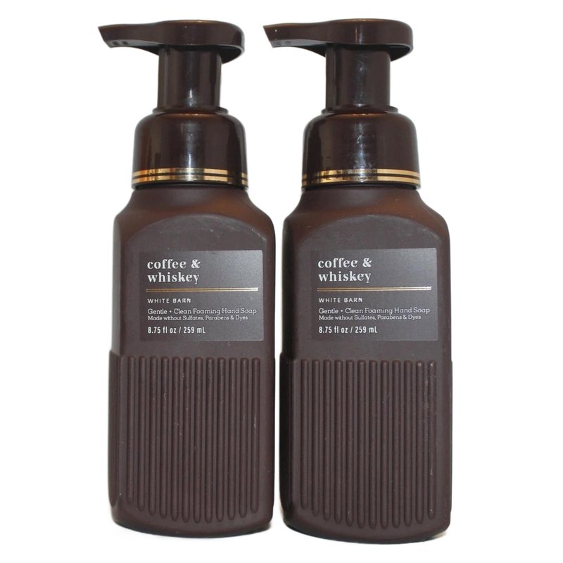 Bath and Body Works Gentle Foaming Hand Soap 8.75 Ounce 2-Pack (Coffee & Whiskey)