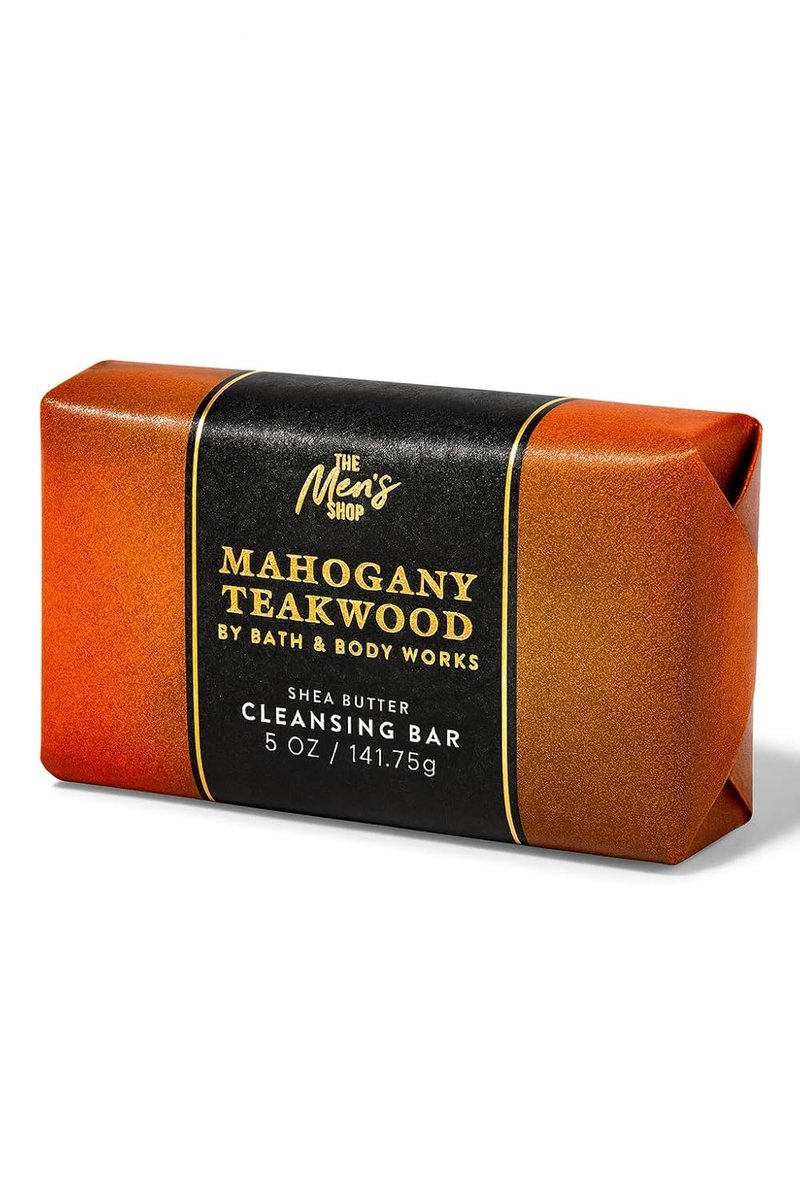 Mahogany Teakwood Shea Butter Cleansing Bar - Luxurious 3-Pack | 5 oz Each, Oak & Lavender Scent