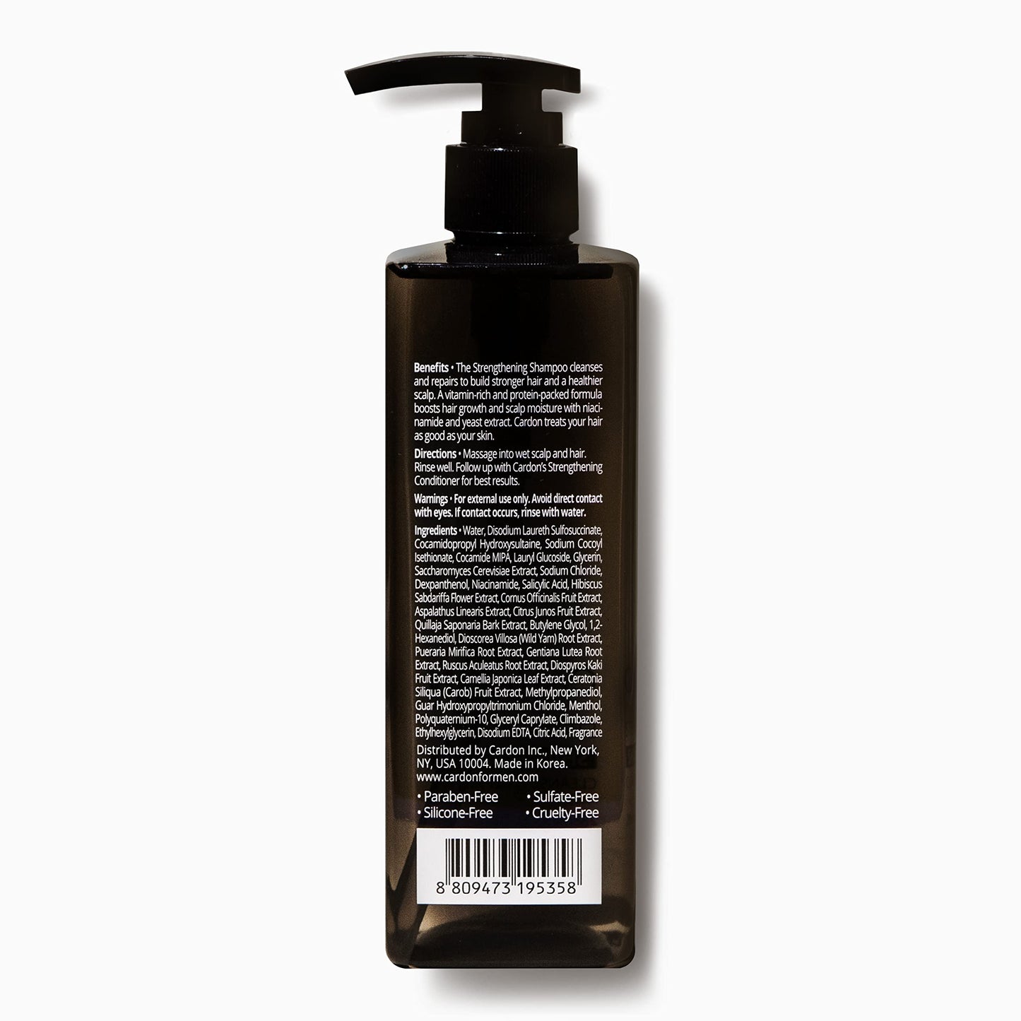 CARDON Hair Growth Shampoo for Men - Thickening, Anti-Thinning, Strengthens Roots, Korean Skincare for Healthy Scalp, Suitable for Oily and Dry Hair