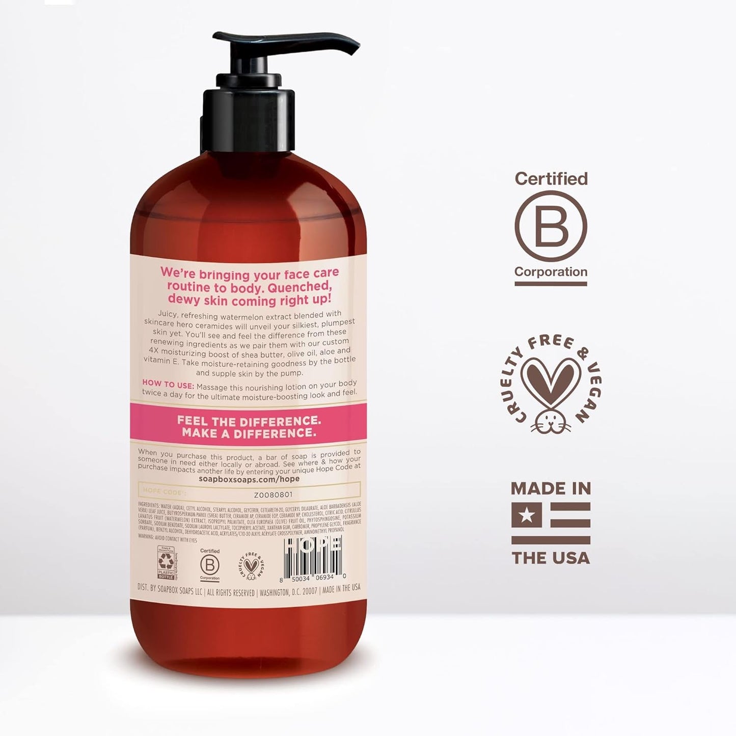 Soapbox Moisturizing Body Lotion, Coconut Milk & Sandalwood with Aloe and Shea Butter, Pack of 3 Hand Lotion Bottles, Vegan Skin Care Products, Moisturizer for Dry Skin, 3 Pack, 16oz Each
