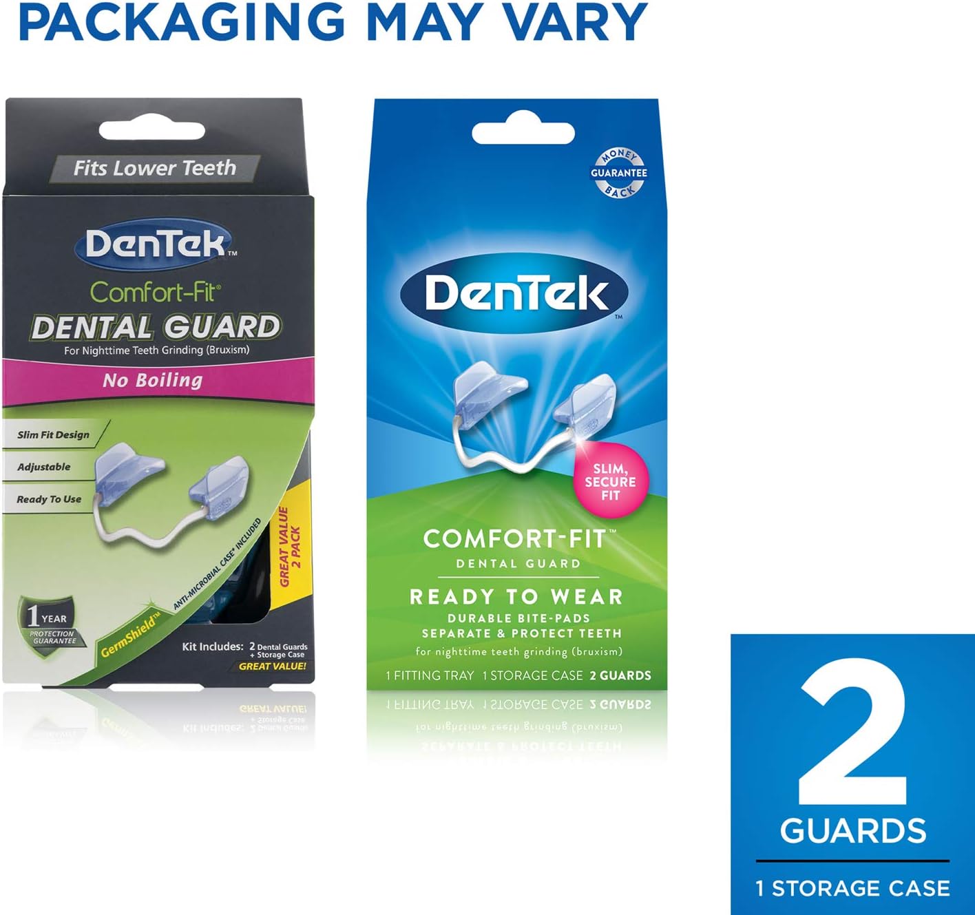 DenTek Comfort-Fit Night Guard for Teeth Grinding + 90 Efferdent Cleanser Tablets