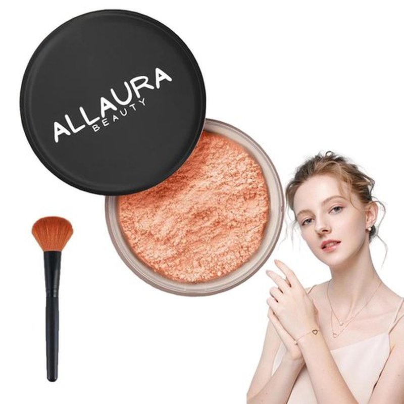Beauty Blurring Powder, Translucent Loose Powder for All Skin Tones, Matte Finish, Waterproof, Oil Control, Compact, Setting (Ultra Peach - Brightening for Fair to Dark skin tones, Matte)