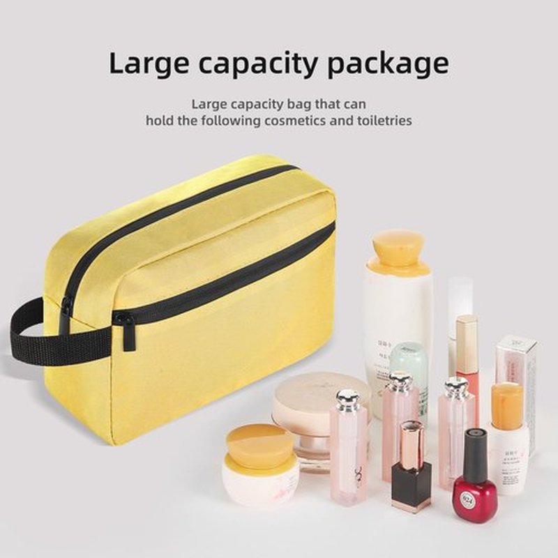 Icramsy Travel Toiletry bag Toiletry bag for women men Hanging toiletry bag Cosmetic bag Travel accessories for Women Men (Yellow)