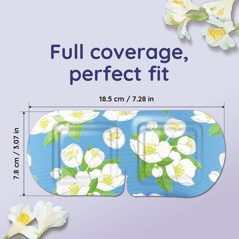 16 Pack Jasmine Steam Eye Mask for Dryness, Puffiness, Strain & Relaxation, Heated Eye Mask for Sleep & Travel, Self-Heating & Disposable Warm Compress, Travel Essentials, Relaxation Gifts for Women