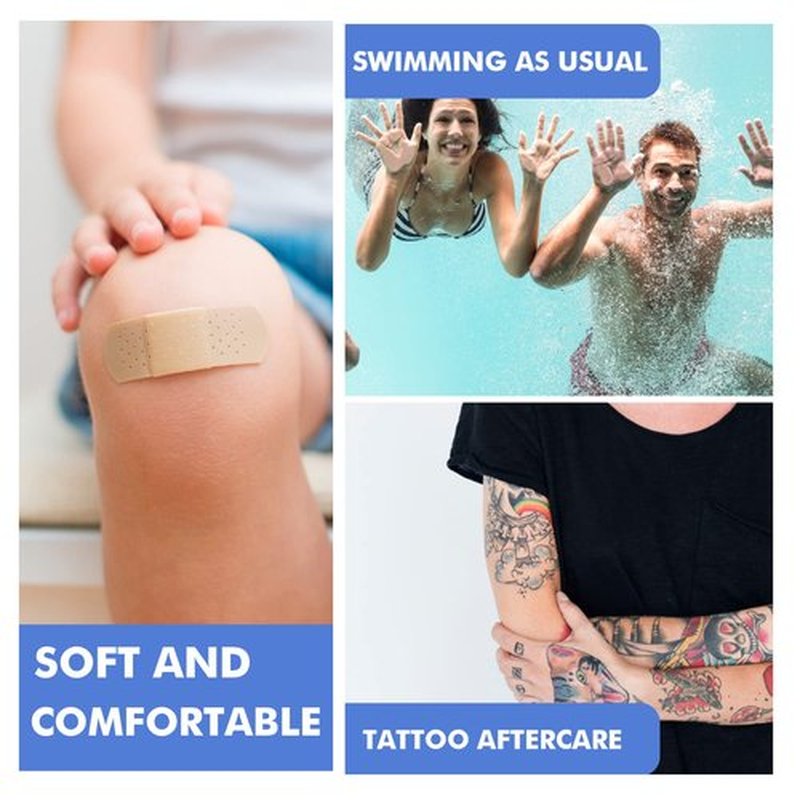 Tattoo Aftercare Waterproof Bandage (7.87 in x10.9 yd Roll) Second Skin Wound Healing Protective Skin Adhesive Bandages Transparent Dressing Bandages Tattoo Supplies