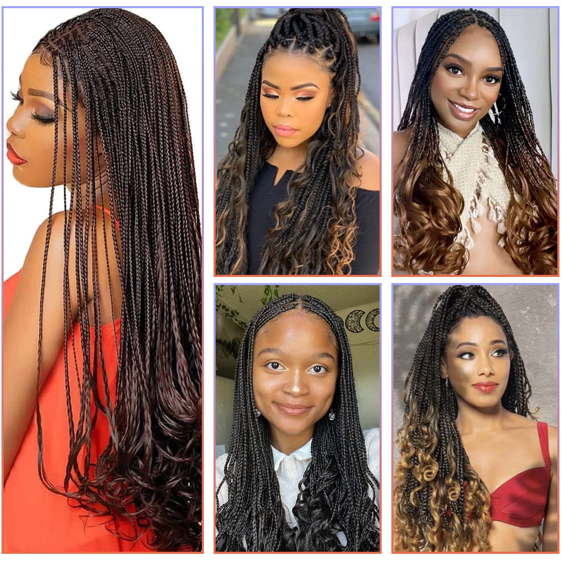 6 Pack Braiding Hair Pre Stretched French Curly Braiding Hair Crochet Braids Easy Braid Crochet Hair Goddess Curl Braid Soft Yaki Straight Hair For Braiding (22inch(pack of 6), #4)