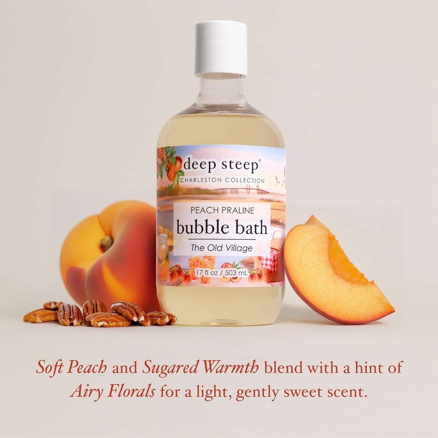Deep Steep Bubble Bath, Lavender Chamomile, 17 oz (Pack of 2) – Soothing Soak with Shea Butter, Argan Oil, Aloe Vera & Coconut Oil – Vegan, Sulfate-Free, PH-Balanced Clean Beauty