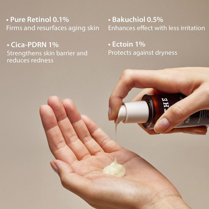BLITHE Targeted Tightening Retinol 0.1 Serum, Wrinkle and Firm Concentrated Care, Formulated with Pure Retinol 0.1%, 1.0 fl oz