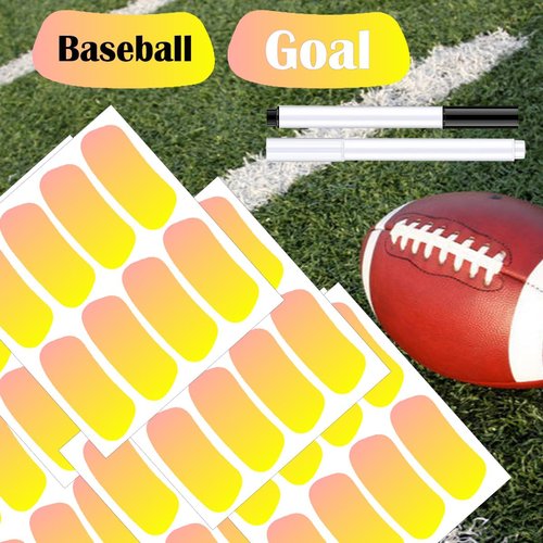 Sports Under Eye Black Strips Stickers 120 pcs Gradient Color Change Eye Strips Baseball Football Softball Lacrosse Fans Eye Black Stickers for Themed Party Game Day Supplies (Yellow)