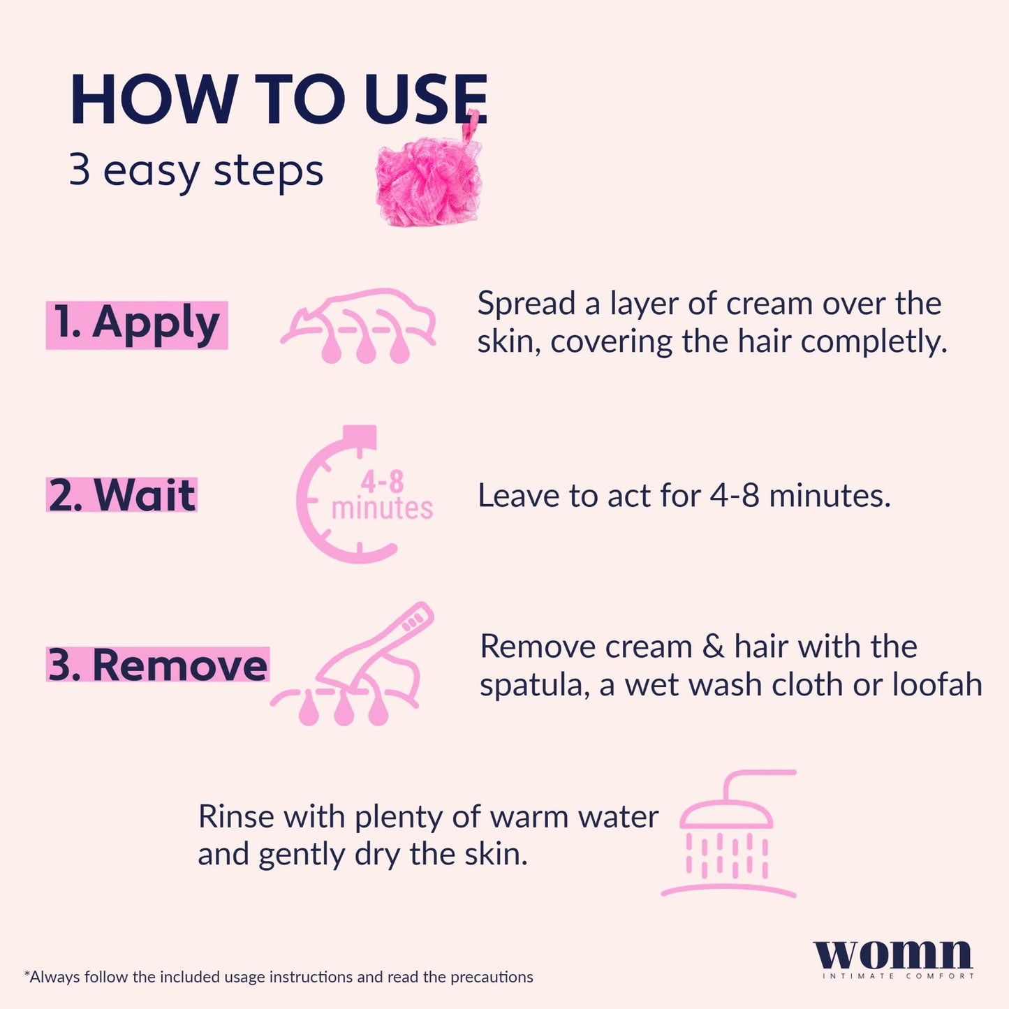 womn Intimate Comfort HAIR REMOVAL CREAM for bikini area & underarms. Smooth skin, no razor bumps or cuts. 3.3 Fl. Oz.