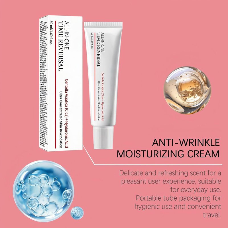 BSpecter 2Pcs Time Reverse Cream, All-In-One Face Moisturizer Cream with Centella Asiatica (Cica), Deeply Hydrating & Nourishing Skin, Firms & Reduces Wrinkles, Collagen & Hyaluronic Acid