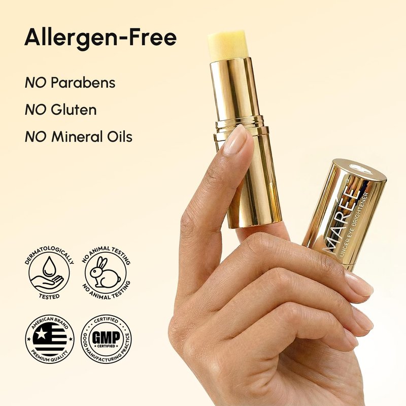 MAREE Under Eye Balm Stick with Retinol & Ceramide Complex – Facial Moisturizer for Dark Circles & Wrinkles – Under Eye Brightener Stick, Anti-Wrinkle Hydrating Face Skincare - 0.28 Ounce