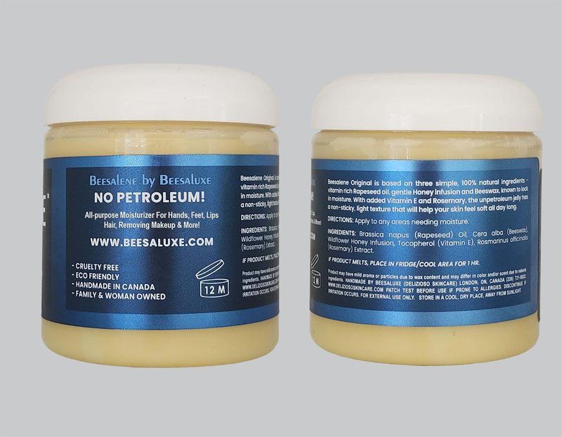 Beesalene Original Unpetroleum - 100% Natural & Hypoallergenic Alternative to Petroleum Jelly - Lips, Hands, Baby, Makeup Remover and More (4 Ounce)