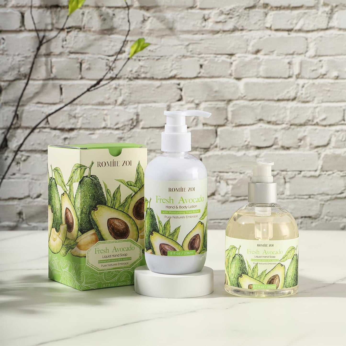 Liquid Hand Soap - Avocado Scent in Elegant Gift Box | 260ml / 8.7 fl. oz