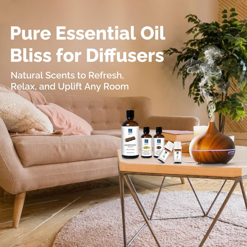 GM Gumili Hinoki Essential Oil 1 Oz – 100% Pure Natural Hinoki Oil for Diffuser, Skin, Hair, Massage & DIY, Refreshing Woodsy Aroma