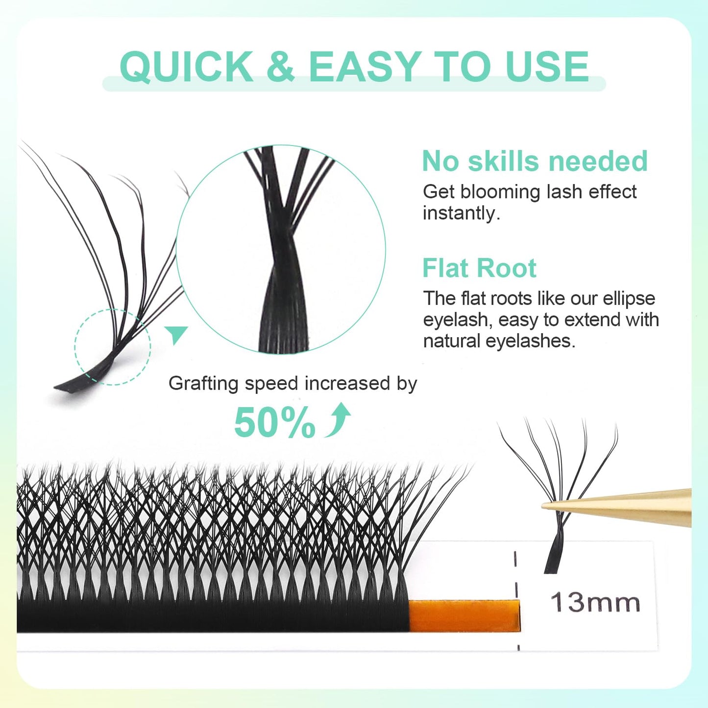 NAGARAKU Double Tips 5D W Eyelash Extensions Supplies Thick W Lash Extensions Premade Fans Russian Volume Faux Mink Matte 12 rows Cluster pre Fanned Eye yy Lashes 0.07mm D (8-15mm) Mix