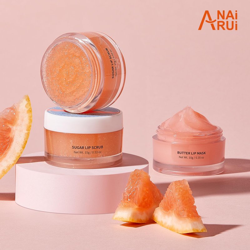 ANAI RUI Lip Scrub & Lip Mask Set, Graperuit