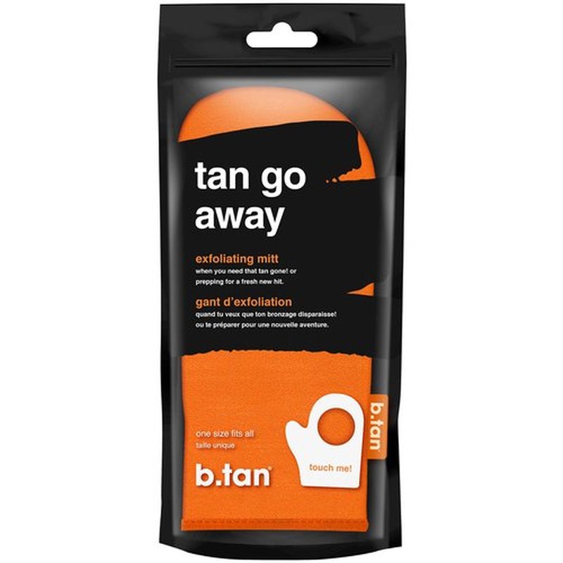 b.tan Exfoliating Mitt | Tan Go Away - Helps Your New Self Tanner Go on More Smooth, Even & Last Longer. Smooths Out Skin, Removes Dead Skin Cells - All to Keep You Looking Fierce and Your Tan Fresh