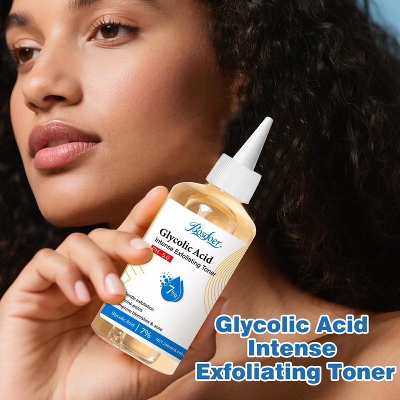 7% Glycolic Exfoliating Acid Toner, Even Skin Tone, Smooth Skin, Unclogs Pores, Gentle Effective Toner with Hydrating Properties for Daily Use