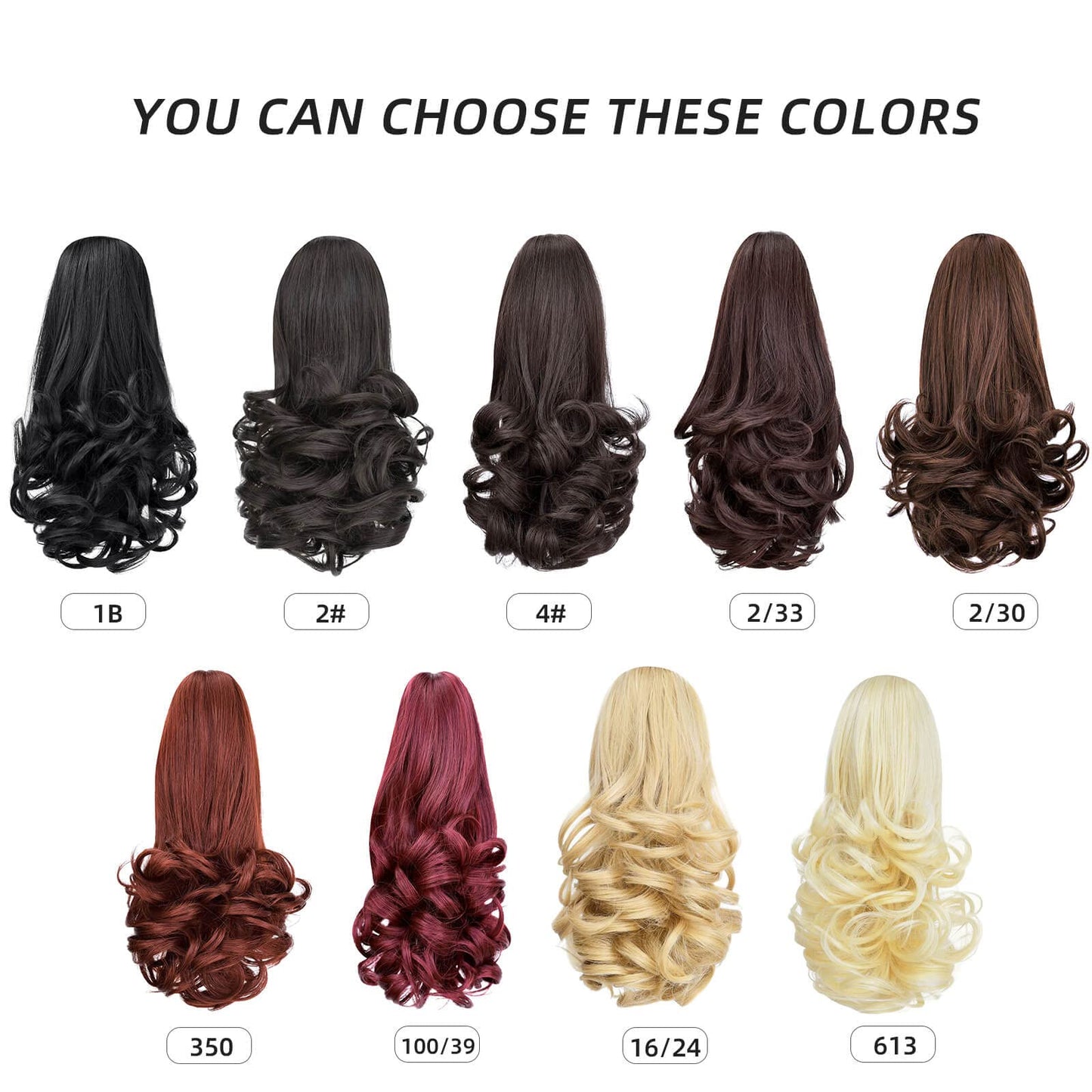 HEWEICSY Ponytail Extension,12" Claw Hair Extensions Short Curly Ponytail Clip in Ponytail Hair Extension Natural Looking Synthetic Hairpiece for Women(Darkest Brown)