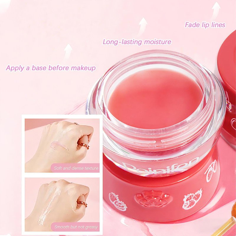 6PCS Bee Lip Balm Honey Pot, Fruit Moisturizing Propolis Lip Mask, Lip Mask Overnight Propolis Moisturizing Lip Balm Hydrating Prevention Dry and Crack Lip Scrubs Exfoliator Lip Care Products